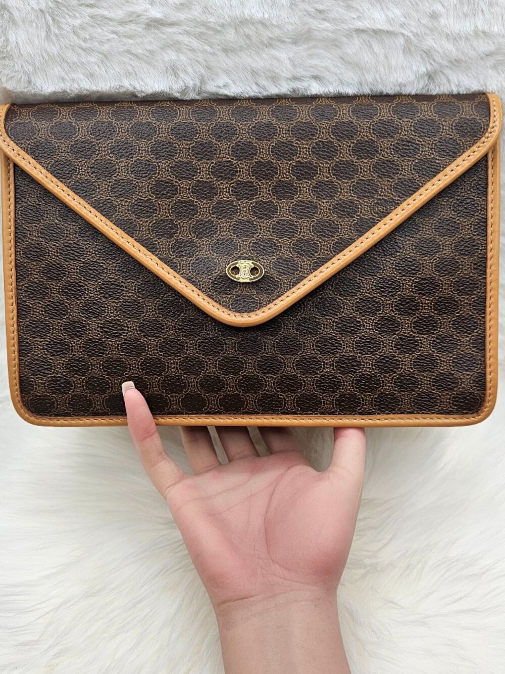 Céline Macadam Triomphe Leather Pochette